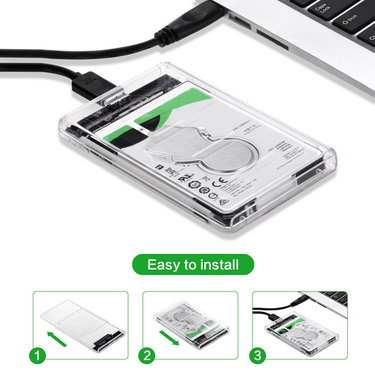 2.5 Inch Transparent Hdd Ssd Case Sata Iii To Usb 3.0 Hard Disk Drive Housing Support 6Tb Mobile External hdd For Laptop_voghion.com
