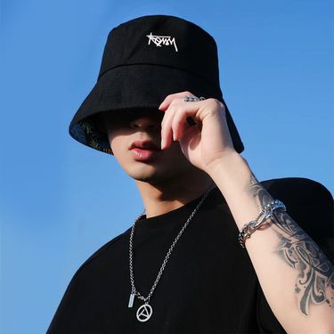 Hot Sale Double-sided Bucket Men Women Summer Basin Cap Hip Hop Graffiti Fishing Fisherman Hat Retro Pattern Packable Sun_voghion.com