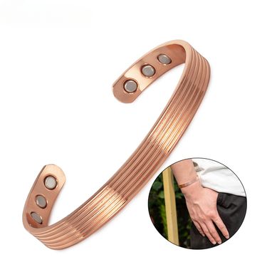 Meathly Pure Bracelet Magnetic Adjustable Cuff High Magnets Bangles Solid Copper Health Energy Resizable Jewelry For Men_voghion.com