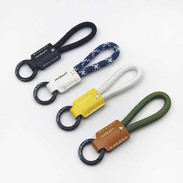 Handmade Genuine Leather Keychain Men's Personalized Lanyard Anti Lost Connection Buckle Key Ring Accessories Chain Car Pendant High End_voghion.com