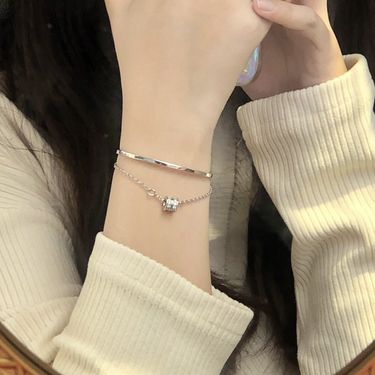 Internet Celebrity's Same Double-layer Small Waist Women's Simple Cool Style, Niche Design Bracelet, Light And_voghion.com
