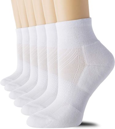 CS CELERSPORT 6 Pairs Women's Running Ankle Socks Athletic Sport Socks Cushioned_voghion.com