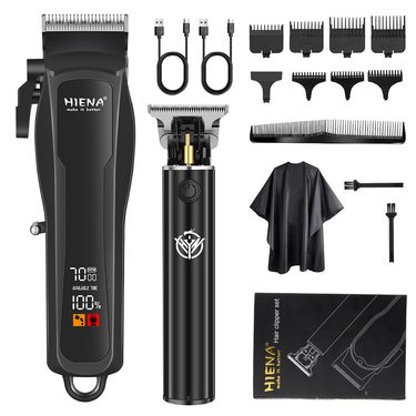 Professional 2-in-1 Hair Clipper & Trimmer Set – Rechargeable Cordless Electric Clippers For Men & Adults (Stainless Steel Blades, Quiet Motor)_voghion.com