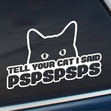 car stickers tell your cat I said PSPSPS decorative body car stickers_voghion.com