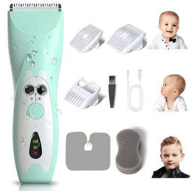 Quiet Baby Hair Clipper Electric Rechargeable Kids Hair Trimmer for Children Grooming Haircut Machine Ceramic Blade Waterproof_viptrois.com