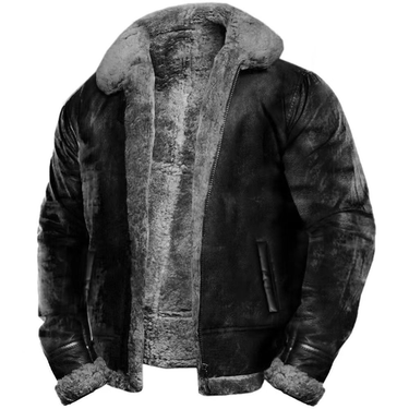 Man's Clothing 2024 New  Fur Fur One Long Sleeve Coat Coat Plush Version_voghion.com