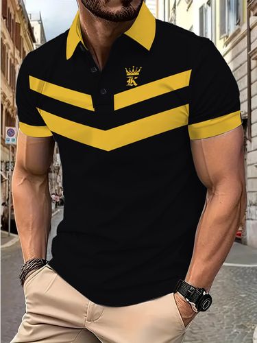 Men's Clothing Men's 3D Printed Polo Shirt Fashion Short Sleeved Top Factory Direct Sales_voghion.com
