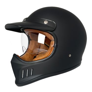 3C-Certified Retro Full-Face Motorcycle Helmet – Dual Visor (Clear/Smoke), Classic ABS Shell, Adjustable Fit (M-XXL)_voghion.com