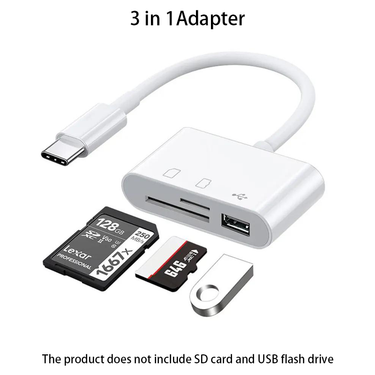 3 In 1 TF SD Card Reader OTG 20 Connector For Samsung Xiaomi Book USB Type C Memory Adapter_voghion.com