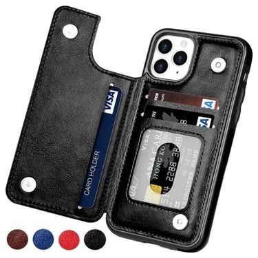 Leather Retro Card Holder Flip Cover For IPhone 11 12 13 14 Pro Max Mini Wallet Case XR X XS Max 8 7 6S 6 Plus 5S SE 2022 2020_voghion.com