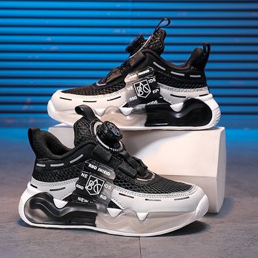 Summer New Breathable Single Mesh Rotating Buckle Sports and Casual Children's Shoes _voghion.com