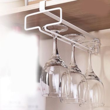 Wrought Iron Cabinet Wine Glass Drain Rack Hanger Goblet Storage Rack Kitchen Bar Tools_voghion.com