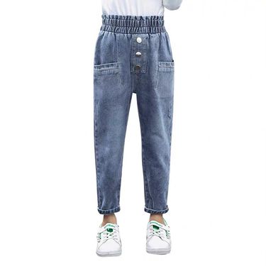 Children's Spring And Autumn Long Jeans Girls Fashion Children Small Feet Pants Tide_voghion.com