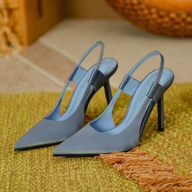 Pink Pointed Toe Women's High Heels Sandals With Mueller Temperament Single Shoes, New High Heel, Elegant Toe Fashion Exquisite Versatile_voghion.com