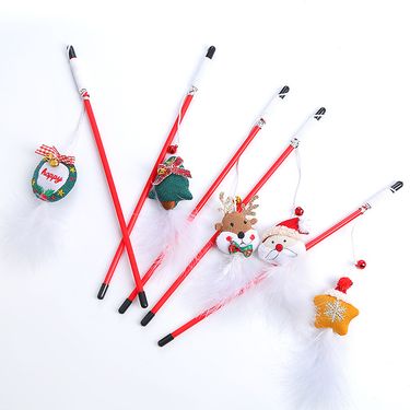 Supplies Toys New Christmas Series Cat Teaser Wand Pet Toy_voghion.com