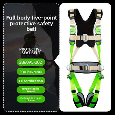 Outdoor Sports Equipment Anti-Fall Harness New National Standard Body Five-Point Safety Belt Buffer Bag Full Set_voghion.com