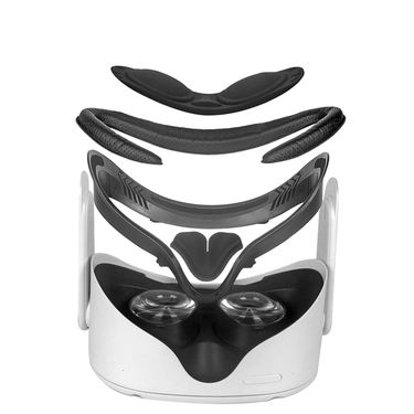 VR Replacement Eye Mask PU Leather Foam Face Cover Facial Interface Stand Eyes Lens Pad For Meta Oculus Quest 2_voghion.com