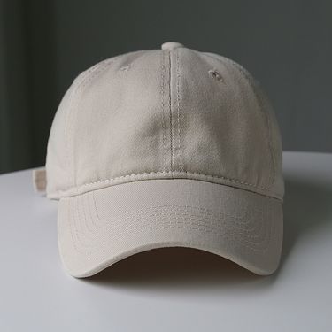Solid color washed cotton plain baseball cap spring and autumn men and women duckbill cap plain spot wholesale duckbill cap_voghion.com