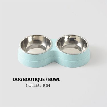 New Pet Stainless Steel Double Cat Food Drinking And Feeding Detachable Dog Bowl_voghion.com