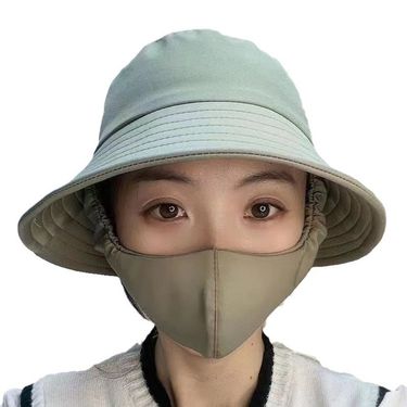 New Sun Hat, Integrated With The Mask, Breathable In Summer, Covering The Face, Dustproof, UV Protection, Outdoor Use_voghion.com