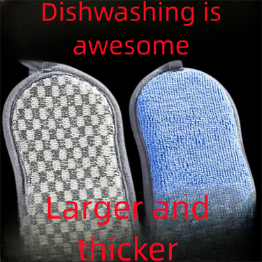 Non-Stick Oil Brush Pot Cleaning Stain Removal Magic Scrubber Dishwashing Sponge Steel Wool Cloth_voghion.com