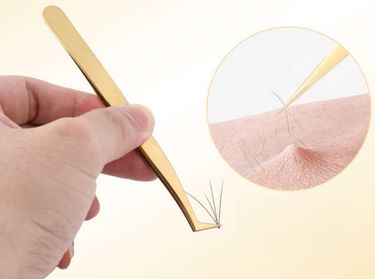 False Eyelash Extensions Tweezers Cosmetic Lashes, Gold Feather Curlers,_voghion.com