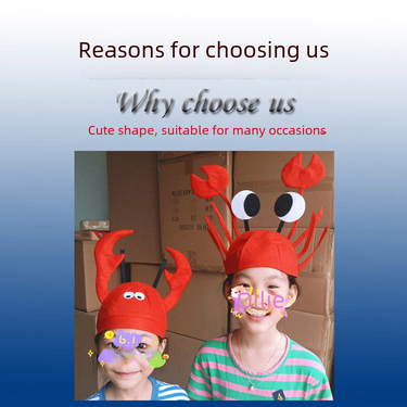 Performance Props Performance Lobster Crab Hat June 1 Children's Day Halloween Christmas Company Party Game Role_voghion.com
