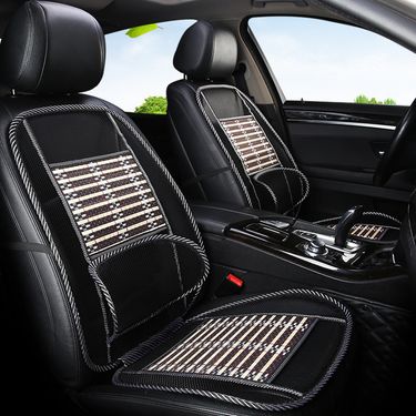 Ice Silk Bamboo Mat Breathable Car Seat Cushion Single Steel Wire Seat Cushion for Chief and Deputy Driving Four Seasons Universal_mkmklike.com