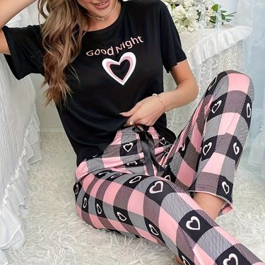 Underwear & Sleepwears Popular Factory Women's Clothing 2 Piece Suit Trousers Short Sleeved Home Clothes_voghion.com
