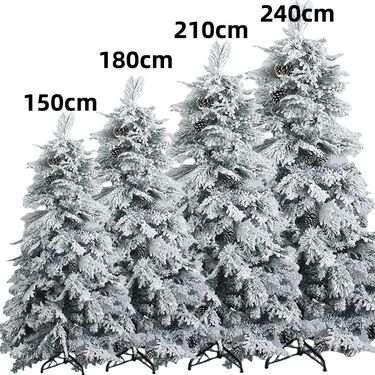 Christmas Large pine needle large PE pine fruit Snow Christmas tree shopping mall Christmas Christmas ball decoration simulation tree_voghion.com
