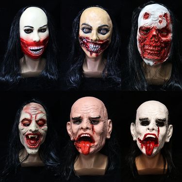 Halloween Festival Horror Headgear Mask Scaring and Funny Face Devil Ghost House Party Dressing Props_voghion.com