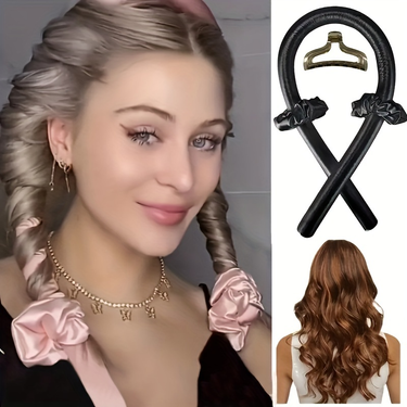 1set Heatless Curling Rod Headband For Long Hair Rollers For Women, Hair Overnight Curl Wrap Heatless Hair Curling Wrap Kit, Lazy Hair Curler With Scr_voghion.com