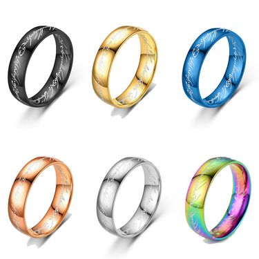 Titanium Special Letter Lord The Stainless Steel King Of Rings Peripheral Series Accessories Ring_voghion.com