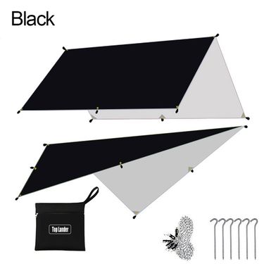 Camping Tourist Tarp with Peg Rope Waterproof Ultralight Sun Shelter Outdoor Awning Tent Sail Canopy Sunshade Garden Shade Cover_voghion.com