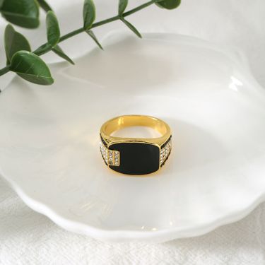 Hot Selling Men's Wide Face Oil Drip Fashion Hip-Hop Full Diamond Ring Classic Dominant Trend_voghion.com