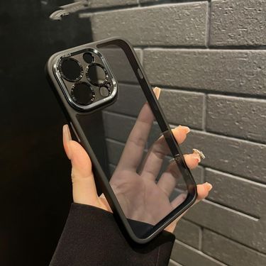 Metal Lens 15 Phone Case 14 Promax Male 12 Female IPhone 13 Black 16 Anti Drop Transparent 11_voghion.com