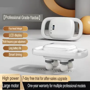 Professional Grade 4-head Fascia Gun Wireless Handheld Automatic Massager To Relieve Muscle Soreness Dynamic Therapy_voghion.com