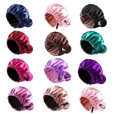 New Double-Layer Wide-Brim Cross-Border European And American Smooth Color Matching Sleep Adjustable Button Large_voghion.com