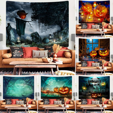 Tapestry ins wind hanging cloth room decoration bedroom bedside wall background cloth decoration cloth Halloween witch_voghion.com