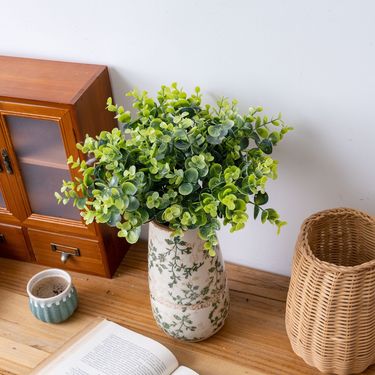 Home Garden Flower Pulse Single Eucalyptus INS Style Artificial Flower Manufacturer Home Decoration_voghion.com