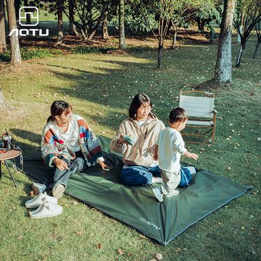 Picnic Multifunctional Ground Oxford Cloth Camping Beach Outdoor Dining Mat Sunshade Canopy AT6220_voghion.com