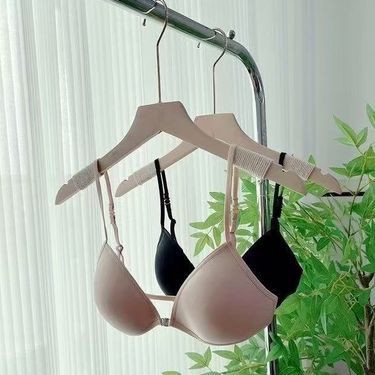 KSS/SECRET French Triangle Cup Underwear For Women With Beautiful Back, Halter Neck, Thin Straps, Front Clasp, Seamless Bra For Small Breasts_voghion.com