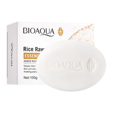 BIOAOUA Rice Puree Soap100g, Bath Oil Control, Face Wash, Bath Soap, Essential Oil Handmade Soap_voghion.com