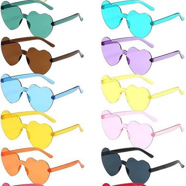 2024 New SUNGLASSES Peach Heart Sunglasses, Love Glasses, Trendy Frameless One Piece Sunglasses_voghion.com