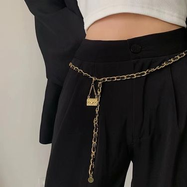 Style For Women, Metal Bag High-end Decoration, Suit Sweater Chain, Thin Belt, Pants Waist Chain_voghion.com