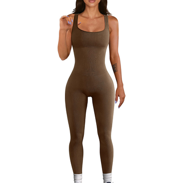 Women's Threaded Pants Jumpsuit Seamless Stretch Sportswear Fitness Yoga Wear_voghion.com