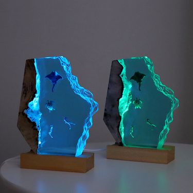 Epoxy Resin Ocean Micro Landscape Decoration Creative Award Conference Commemorative Gift Handmade Crafts_voghion.com