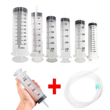 100-500ML Reusable Big Large Plastic Hydroponics Nutrient Measuring Syringe US_voghion.com