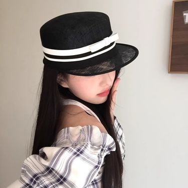 thousand Gold Bow Equestrian Summer Linen Breathable High-end Beret Social Hat 2025 New_voghion.com