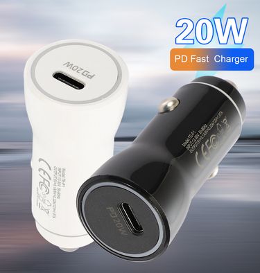 Music Festival 20W Mobile Type-C Charger PD Fast Charging Car Cigarette Lighter_voghion.com